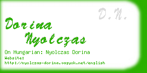 dorina nyolczas business card